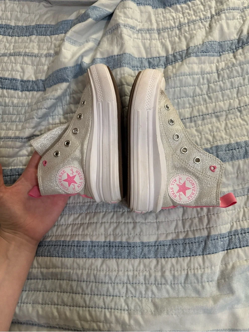 Kids converse all star move platform sneakers